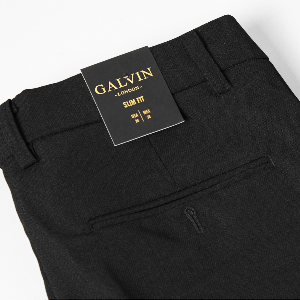 Quần tây nam Galvin form quần âu dáng hàn quốc gắn phụ kiện chất tuyết co giãn nhẹ QAGV12 | BigBuy360 - bigbuy360.vn