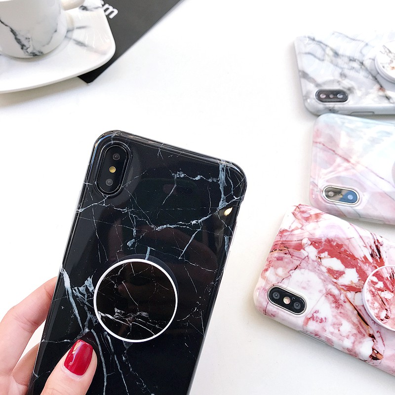 ốp lưng iphone họa tiết cẩm thạch có giá đỡ cho iPhone 12 11 Pro Max X Xs Max Xr 6 6s 7 8 Plus F6g | BigBuy360 - bigbuy360.vn
