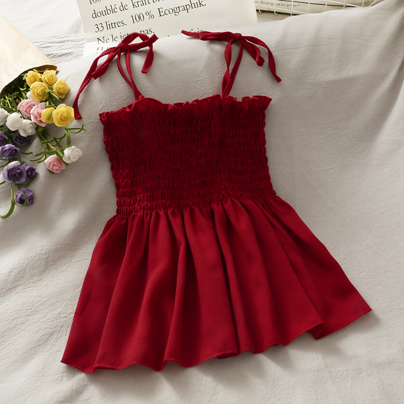 Áo Voan Hai Dây Thắt Nơ Xinh Xắn Dành Cho Nữ | BigBuy360 - bigbuy360.vn