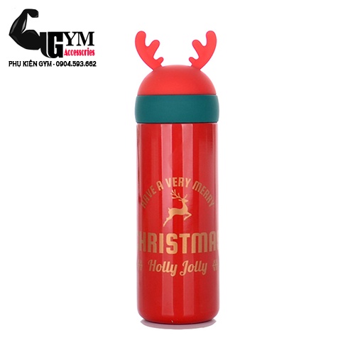 Bình giữ nhiệt Cao Cấp, bình giữ nhiệt Giáng Sinh Noel Merry Christmas 330ml