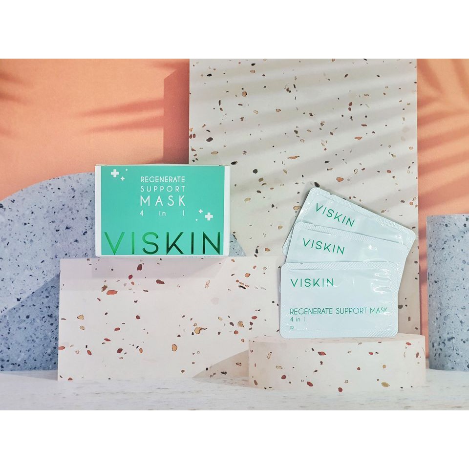 Mặt nạ sủi bọt VISKIN thải độc, hỗ trợ phục hồi da 4 trong 1 - Hộp 50g