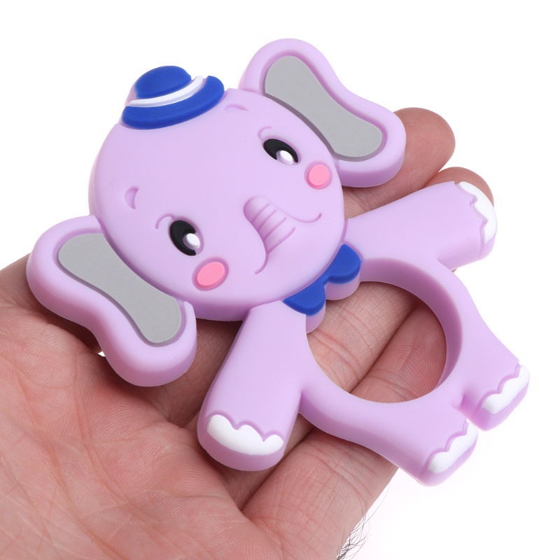 Haha Đồ Chơi Gặm Nướu Cho Bé Hình Chú Voi Bằng Silicone Không BPA DIY