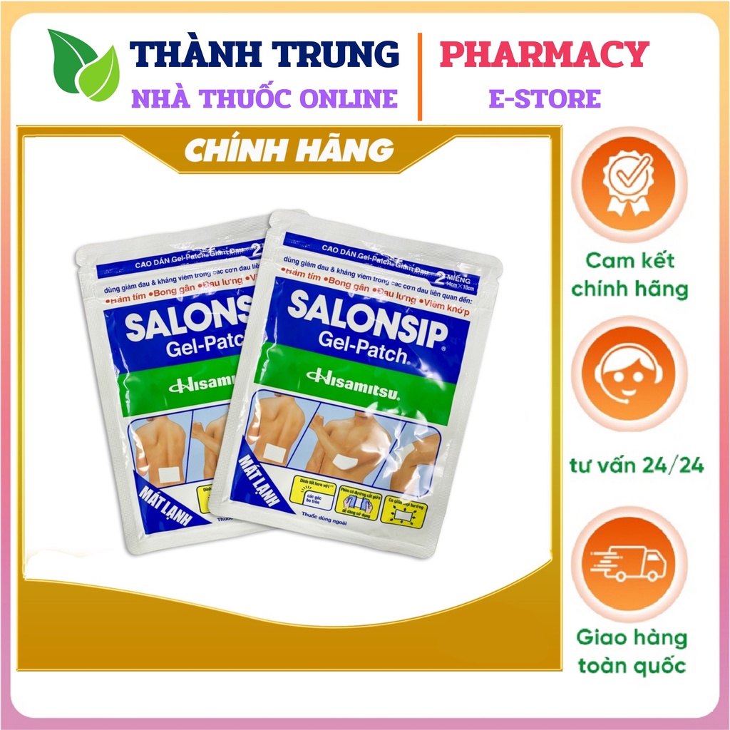 Cao dán giảm đau Salonpas / Salonsip gói 10 miếng