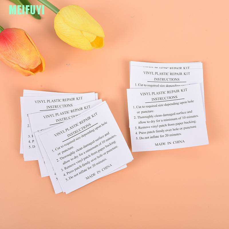 (Hàng Mới Về) Set 10 Miếng Dán Đệm Hơi Bằng Pvc Hỗ Trợ Sửa Chữa Phao Bơi Tiện Dụng