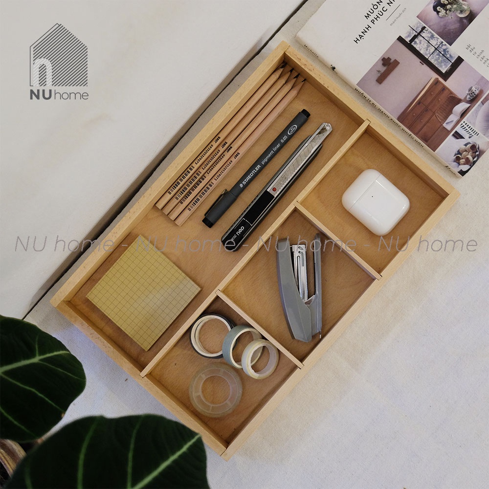 nuhome.vn | Khay gỗ đa năng - Kebo, khay đựng bút bằng gỗ, hộp đựng bút để bàn cao cấp thiết kế theo phong cách Nhật Bản