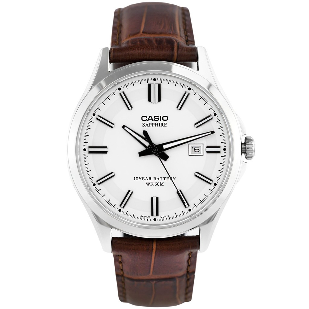 Đồng hồ nam dây da Casio Standard chính hãng Anh Khuê MTS-100L-7AVDF (41mm)