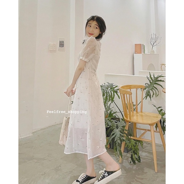 ĐẦM MAXI HOA XẾP LY NGỰC ĐUÔI CÁ ✨