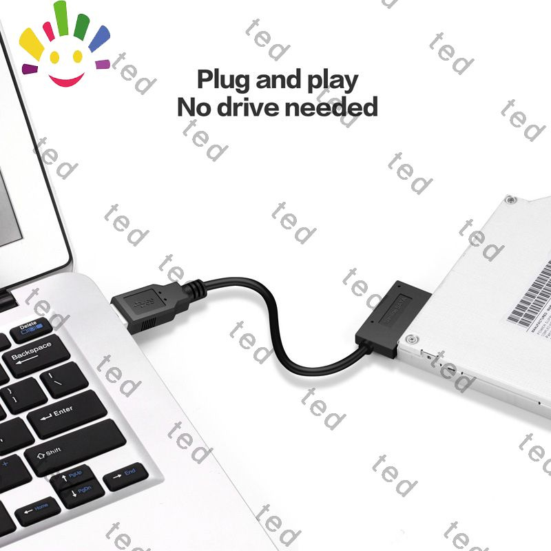 Dây Cáp Chuyển Đổi Ổ Đĩa Quang Sata Sang Usb 6 + 7p Sata Sang Usb2.0