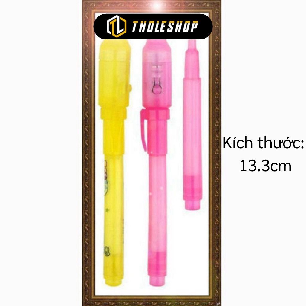 GIÁ SỈ Bút viết tàng hình chỉ có thể nhìn thấy dưới tia UV, trên đầu có đèn led phát tia UV 8092