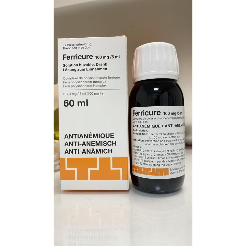 Siro Ferricure.Bổ Sung Sắt Nguyên Tố Cho Bé Từ Sơ Sinh Do Thiếu Máu