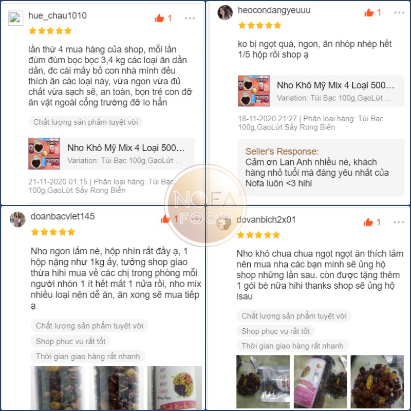 Nho khô đen không đường Nhập khẩu Mỹ NOFA 100G | BigBuy360 - bigbuy360.vn