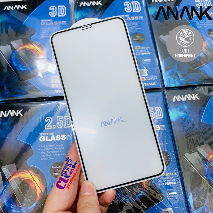 Kính cường lực iPhone 12/ 12 Pro Max/ 11/11 Pro/11 Pro max/ X/XS/ XR/ XS Max Full màn Anank Fast 3D thương hiệu Nhật Bản