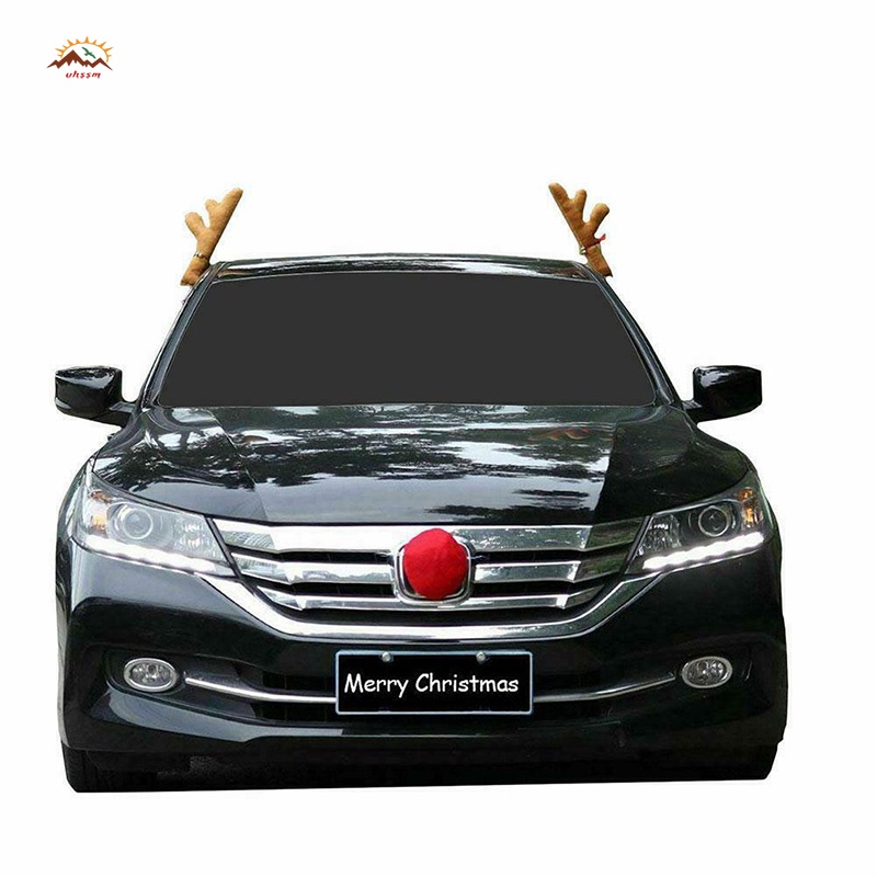 Tuần Lộc Mũi Đỏ Dễ Thương Dùng Để Trang Trí Xe Hơi / Xe Tải / Trang Trí Giáng Sinh