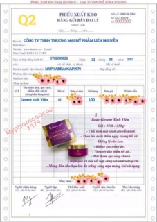 1 hộp body govent siêu trắng ( mẫu mới)