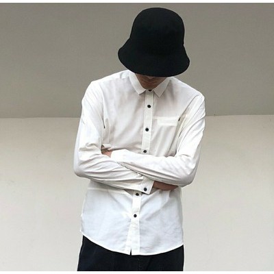 Áo Sơ Mi Nam Dài Tay Chất Đũi Xước Cổ Bẻ Cao Cấp Phong Cách Hàn Quốc màu TRẮNG | BigBuy360 - bigbuy360.vn