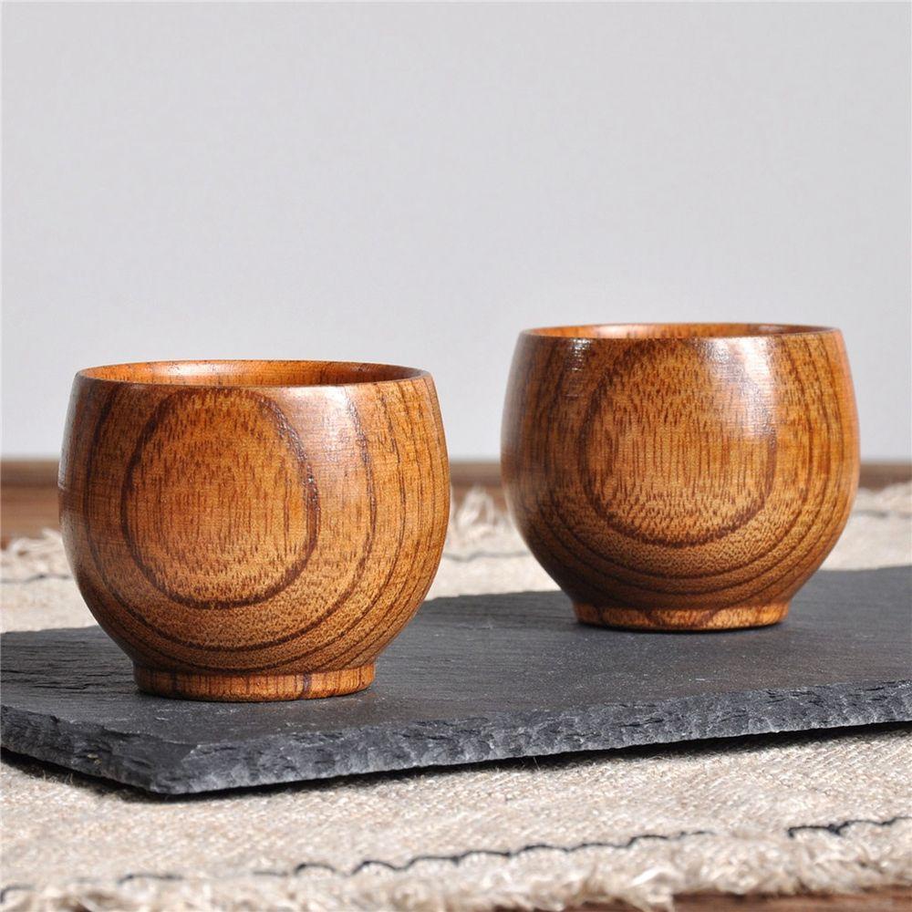 Cốc Uống Nước Bằng Gỗ Chống Ăn Mòn Phong Cách Nhật Bản