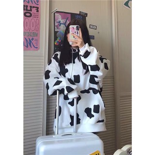 Áo hoodie bò sữa