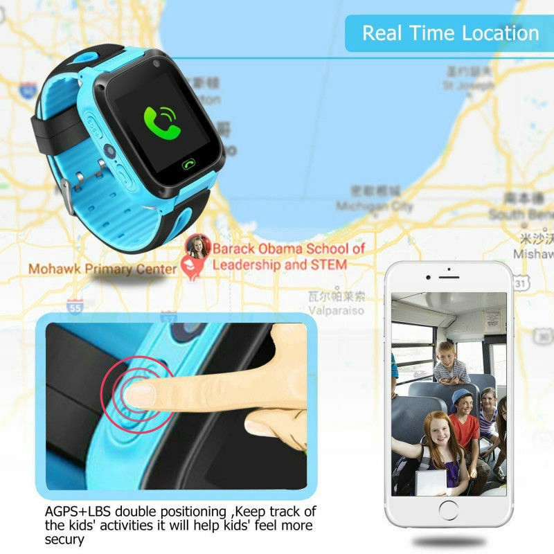 Hỗ trợ tiếng việt Đồng hồ thông minh cho trẻ em kết nối GPS màn hình cảm ứng tiện dụng