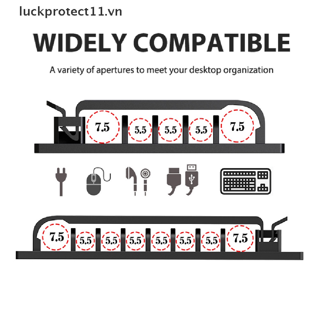 * 3c &amp; Mới * Giá Đỡ Cố Định Dây Cáp USB Để Bàn Sắp Xếp Gọn Gàng Bảo Vệ Chuột.