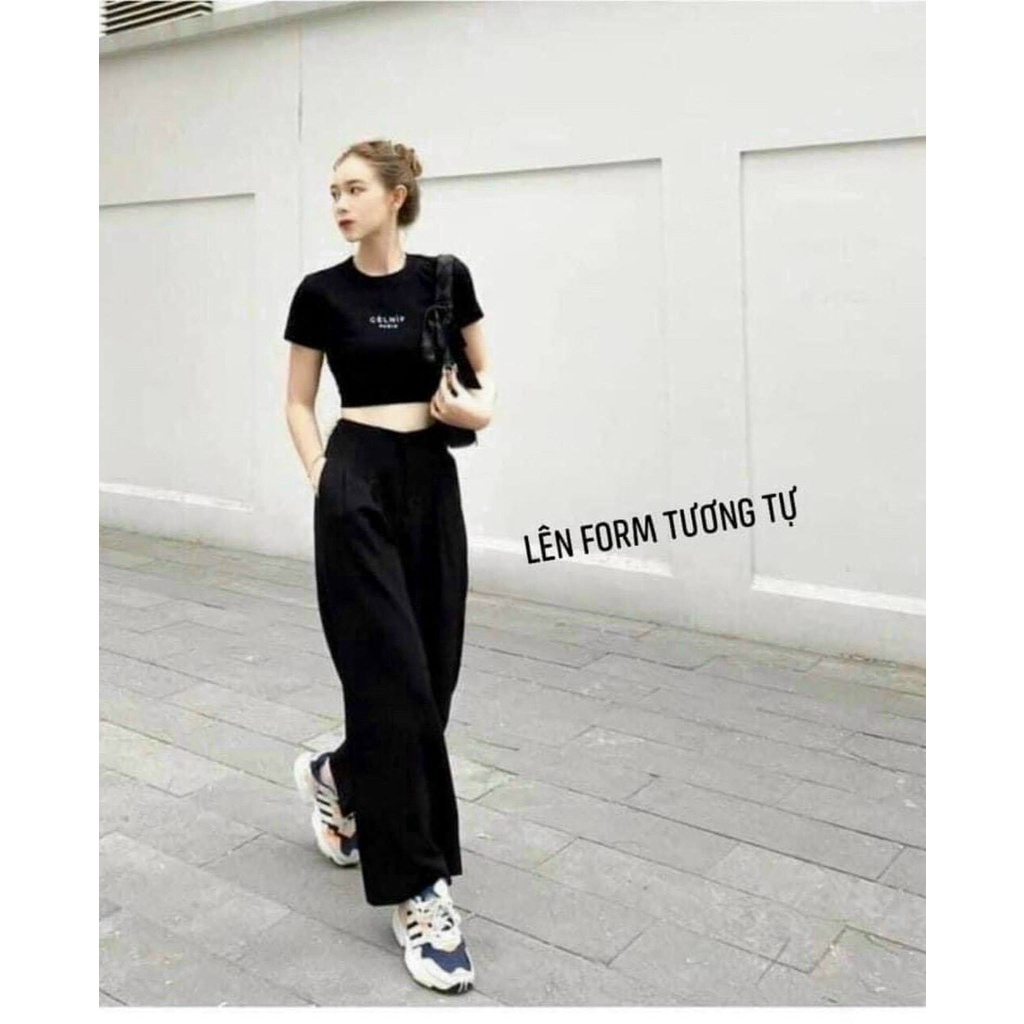 Quần ống rộng chất đũi lụa dáng xuông vải lạnh siêu mát quần ống suông 150