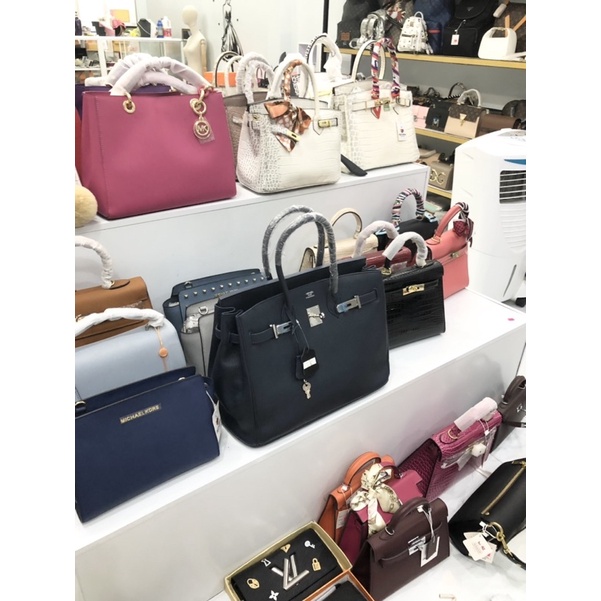 Túi HM bikin sz35 da thật sale màu xanh than