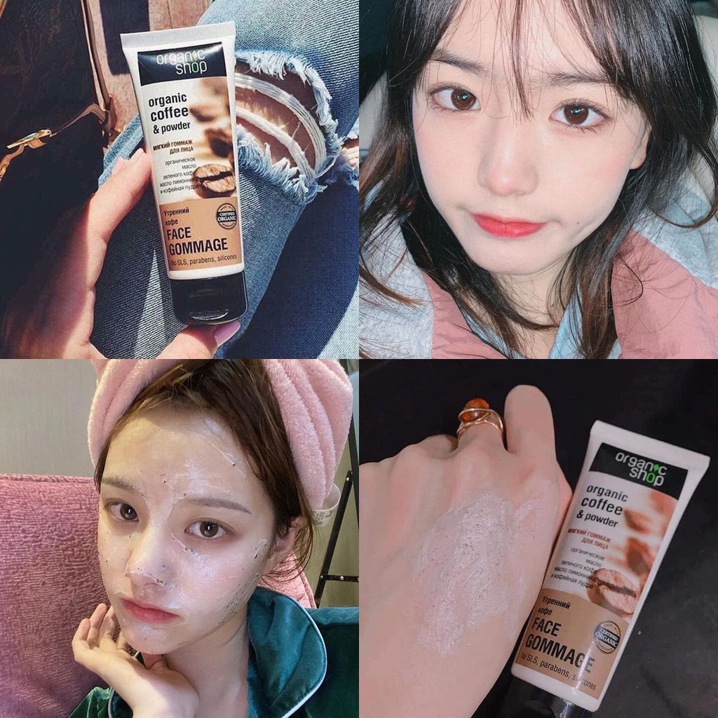 Tẩy Da Chết Mặt Cafe Oganic Shop - Nga | BigBuy360 - bigbuy360.vn