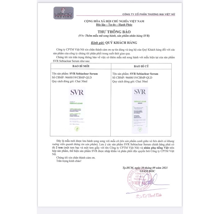 Tinh chất giảm thâm mụn SVR Sebiaclear Serum 30ml