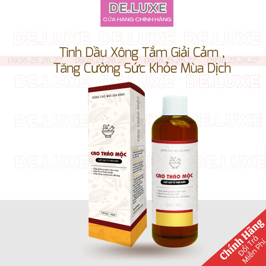 CAO THẢO MỘC - Cao Xông Thảo Mộc Tinh Dầu Xông Tắm Giúp Phòng Ngừa Cảm Mạo,Tăng Cường Đề Kháng,Lưu Thông Khí Huyế100ml