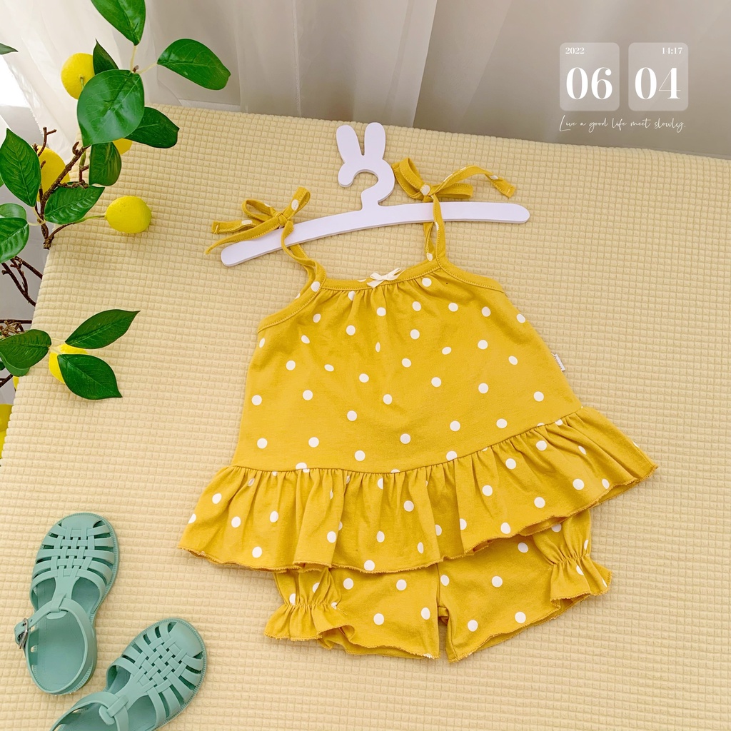 Bộ cotton hai dây bé gái -PITUPI-BEBOONG