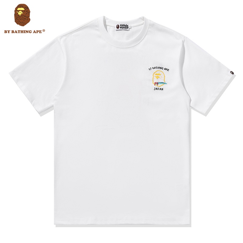 BAPE Aape Áo Thun Tay Ngắn Cổ Tròn Thời Trang Mùa Hè Cho Nam