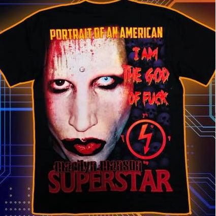 Áo Rock band tee: áo thiun áo phông Marilyn Manson ROX SP327