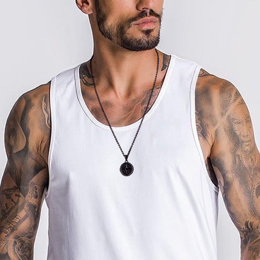 Vòng cổ Mặt Hình La Bàn Thời Trang Cá Tính Cho Nam