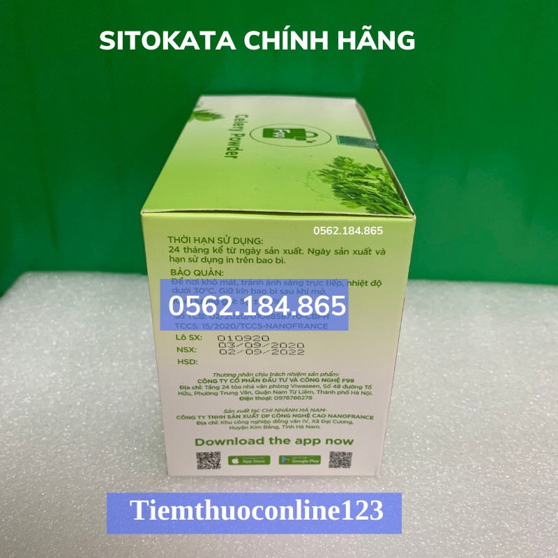 Bột cần Tây Sitokata Gói Lẻ [Chính hãng Chụp Thật] Bột cần Tây Sitokata Giúp giảm cân đẹp da Tặng Kèm Bình Nước