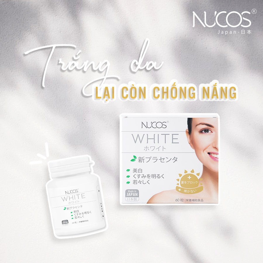 Viên Uống Sáng Da - Chống Nắng NUCOS WHITE (Hộp 60 viên)