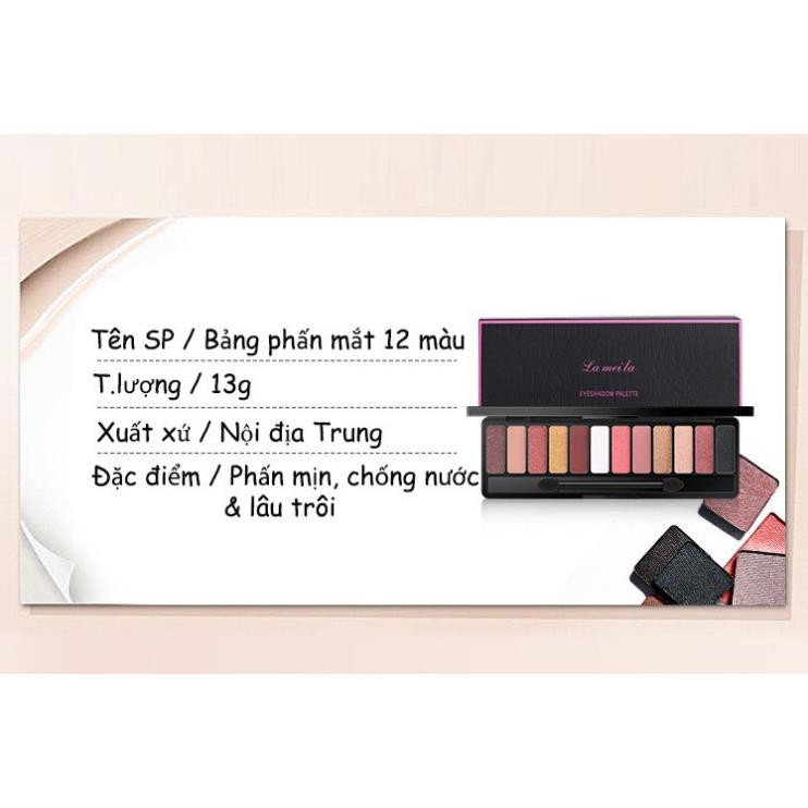 MS0012 Bảng phấn mắt LAMEILA 12 màu