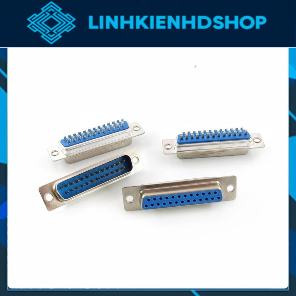 Đầu Cổng COM DB25 Thẳng Hàn Dây/ Đực hàn dây/ Cái hàn dây/ Vỏ DB nhựa/ Cổng LPT