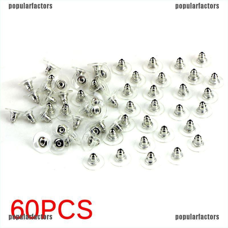 Set 60 Nút Chặn Bông Tai Nhiều Màu Sắc Cá Tính