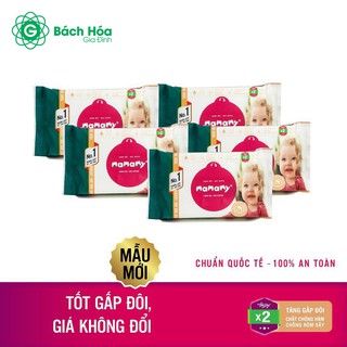 Combo 5 gói Khăn Ướt Mamamy 30 Tờ - không mùi, có mùi