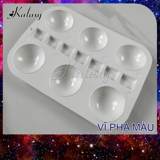 Vĩ pha màu giá rẻ 13 lỗ, khay pha màu, dụng cụ pha màu