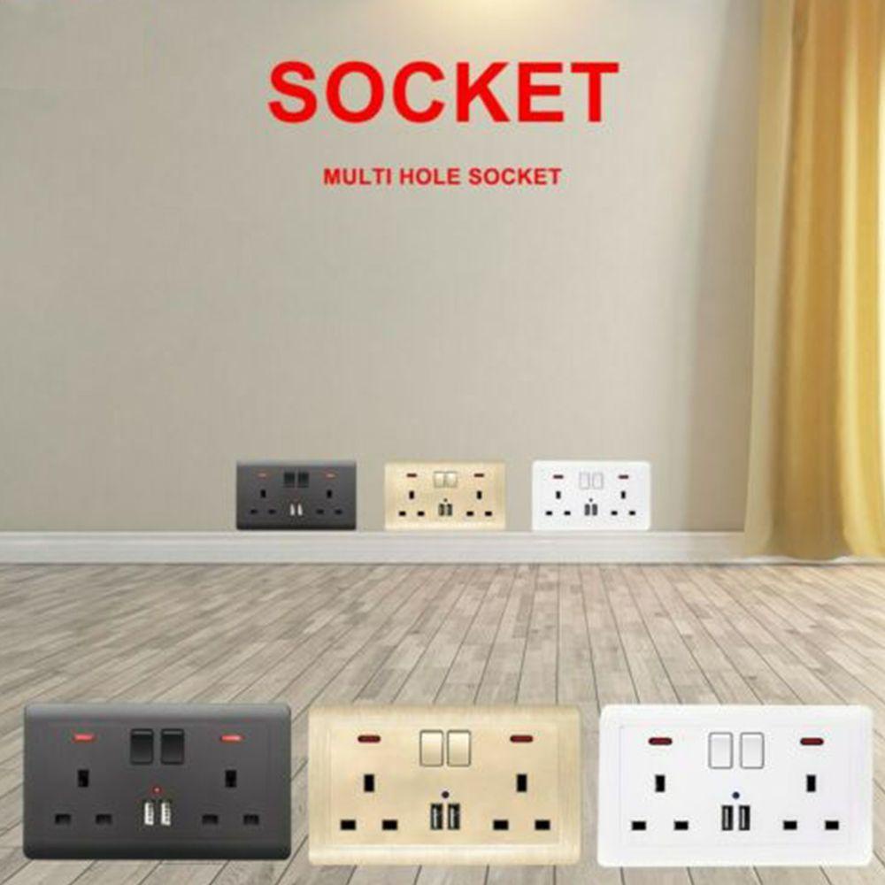 Ổ Cắm Điện USB Tiêu Chuẩn UK Có Đèn LED Hiển Thị 1 Mới
