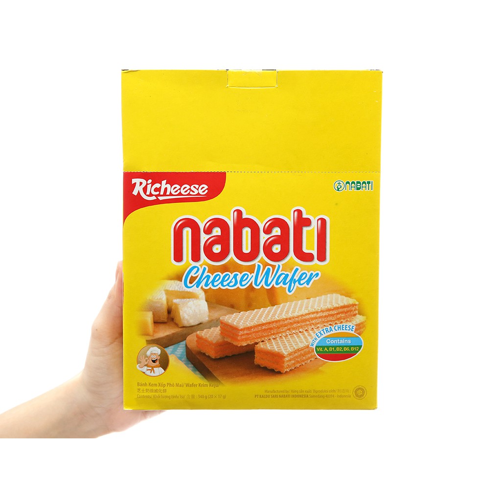 01 Hộp x 20 thanh x 320gr Bánh Xốp Phô Mai Nabati Richeese (Date :12 tháng) [ LUÔN CHÁY HÀNG VÌ QUÁ NGON ]