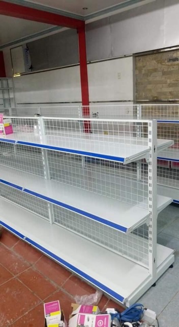 Kệ đôi 2 mặt cao 1m2 dài 1m2 3 tầng