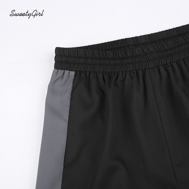 Quần Dài Lưng Cao Dáng Rộng Màu Tương Phản Thời Trang 2022 Cho Nữ