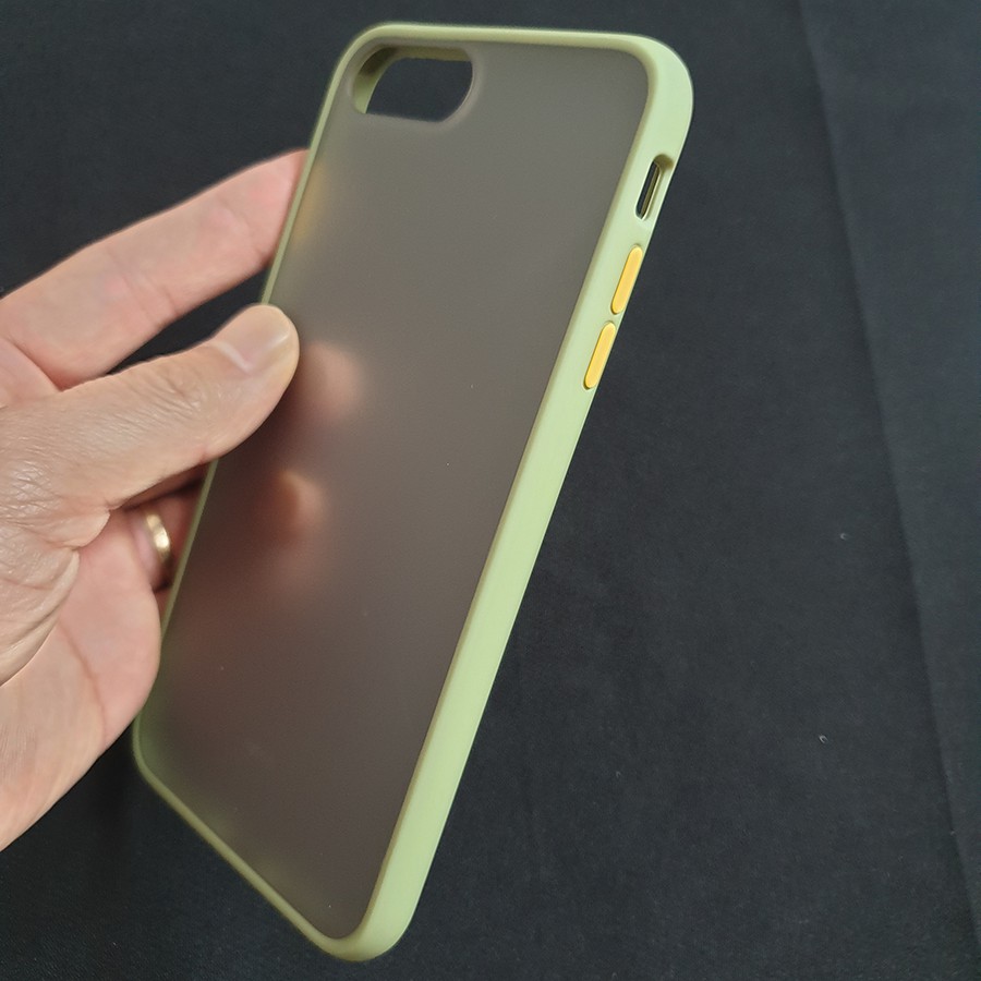 Ốp lưng Iphone 6 Plus 7 Plus 8 Plus nhám viền màu