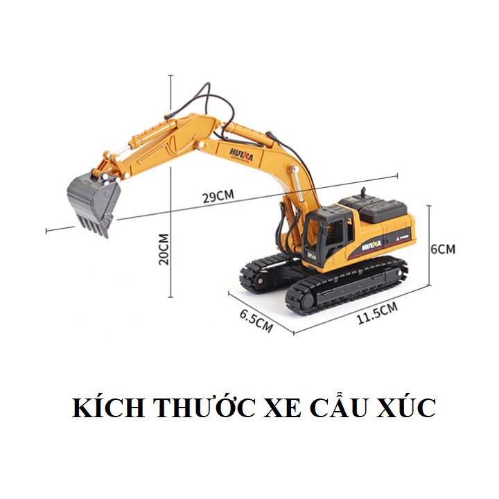 Xe công trình bằng sắt đồ chơi trẻ em tỉ lệ 1:50 các loại : xe lu, xe tải, xe cẩu xúc,xe xúc lật (1 xe)