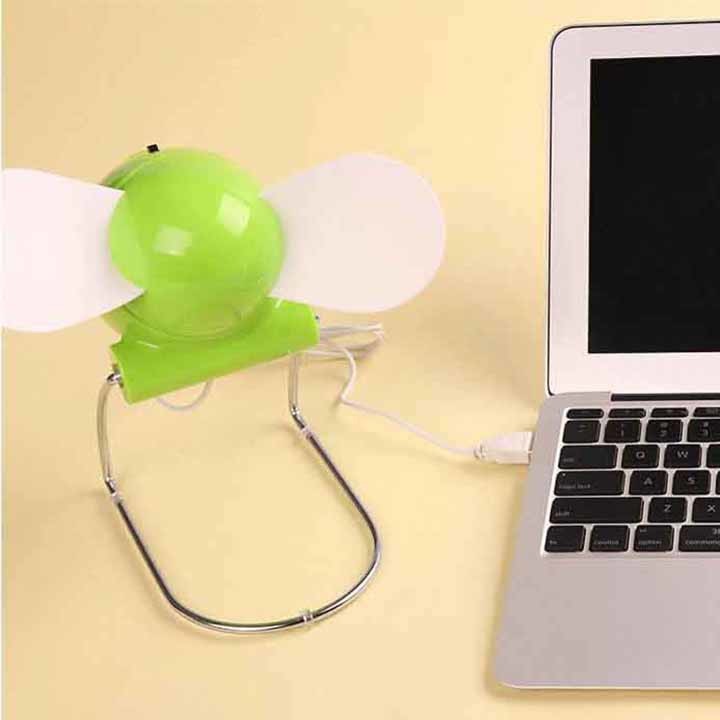 [ Xả Kho - Thanh Lý ] Quạt Con Cóc Mini Cắm Cổng USB - Kiểu Giáng Retro Hoài Cổ - Cắm USB Hoặc Dùng Pin Tiểu AA