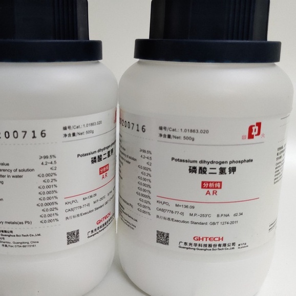 Hóa chất KH2PO4 kali dihidrophotphat KDP 500g, CAS 16788-57-1 potassium dihydrogen phosphate Sơn Đầu-Dụng cụ thí nghiệm