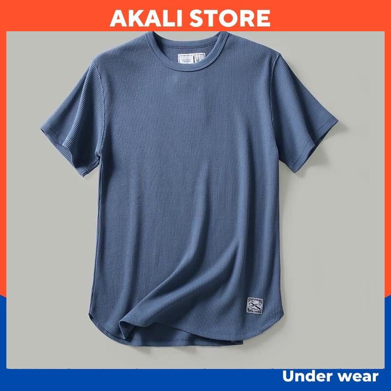 Áo thun nam cổ tròn, áo phông nam ngắn tay chất vải xốp hàn co dãn 4 chiều thoáng mát | AKALI