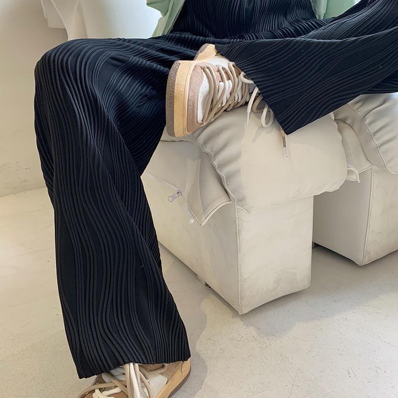 Quần ống rộng họa tiết vân sọc thời trang dành cho nữ