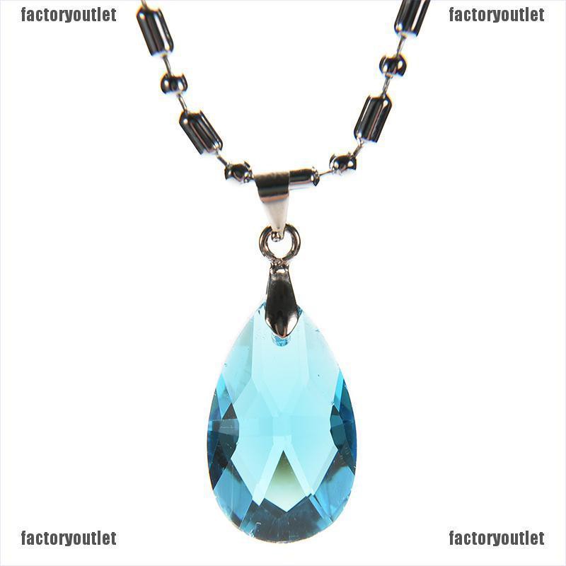 {factoryoutlet} Blue Crystal Necklace Cosplay 1PC New of Anime SAO Sword Art Online Heart of Yui adover